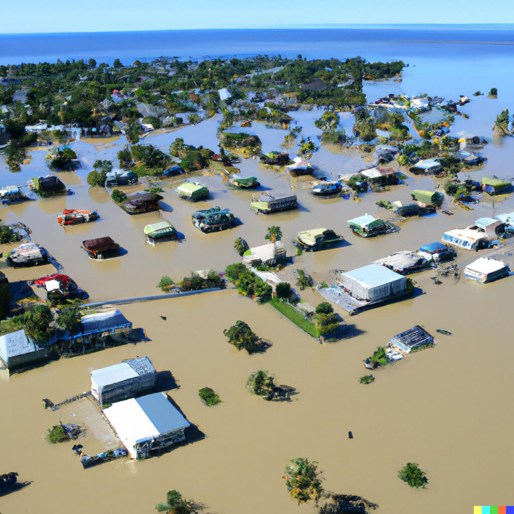 Promt: Flooded Tuvalu by Eddie Adams