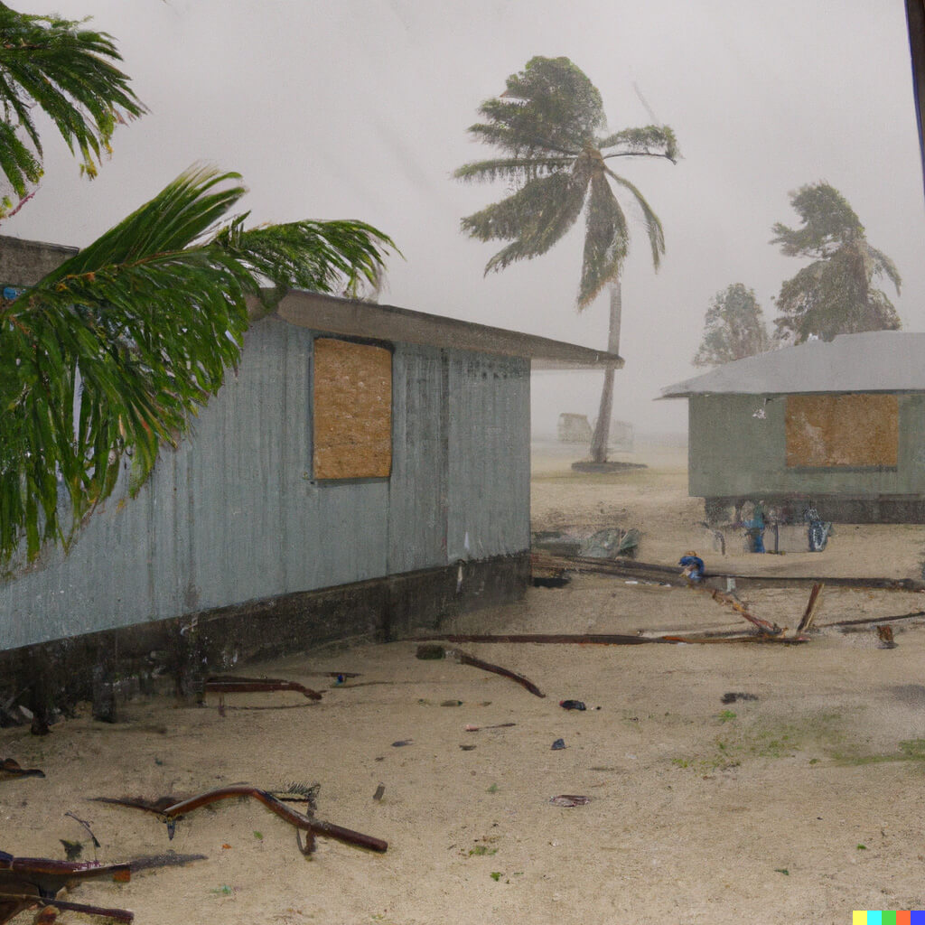 Promt A tropical storm on Tuvalu